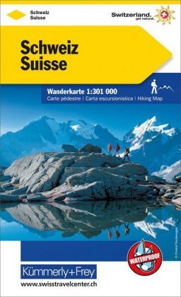 Kümmerly+Frey Wanderkarte Schweiz. Suisse, Carte de randonnée pedestre / Svizzera, Carta escursionis