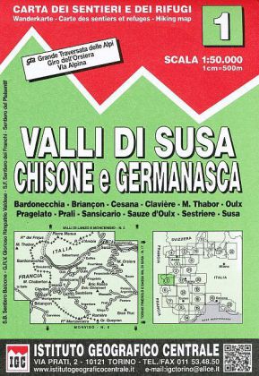 IGC Wanderkarte Valli di Susa, Chisone e Germanasca