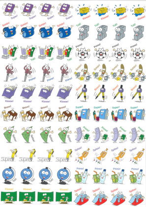 800 lustige Lobsticker