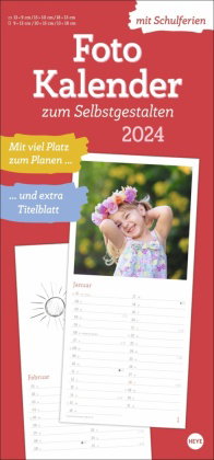 Fotokalender 2024 zum Selbstgestalten - Blanko-Kalender mit Monatskalendarium, Titelblatt zum Selbst