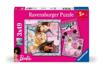 Kinderpuzzle 3x49 Teile - Barbie - Inspiriere die Welt!