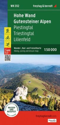 freytag & berndt Wanderkarte WK 012 Hohe Wand - Gutensteiner Alpen, Piestingtal - Triestingtal - Lil