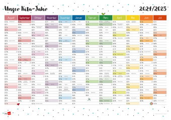 Wandkalender: Unser Kita-Jahr 2024/25