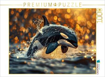 CALVENDO Puzzle Springender Orca | 1000 Teile Lege-Größe 64x48cm Foto-Puzzle für glückliche Stunden