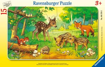 Kinderpuzzle 15 Teile - Tierkinder des Waldes