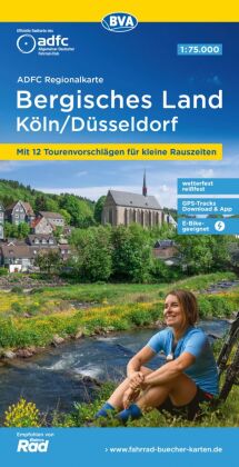 BVA ADFC Regionalkarte Bergisches Land Köln/Düsseldorf 1:75.000