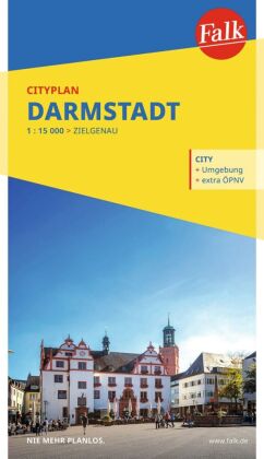 Falk Cityplan Darmstadt 1:15.000
