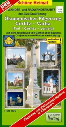 Doktor Barthel Karte Ökumenischer Pilgerweg Görlitz-Vacha. Tl.1