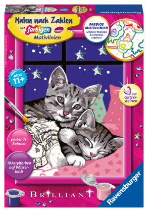 CreArt, Malen nach Zahlen Kinder - Schlafende Katzen