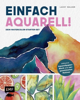 Einfach Aquarell! Dein Watercolor-Starter-Set mit Anleitungen inklusive Aquarellpapier-Block und vor