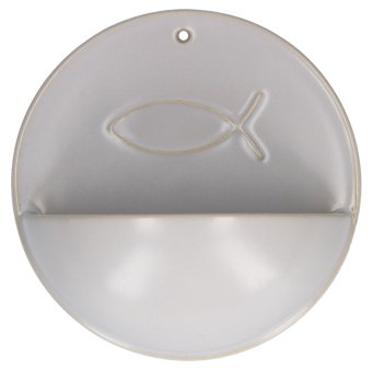 Weihwasserbecken aus Porzellan - Fisch