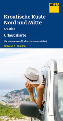 ADAC Urlaubskarte Kroatische Küste, Nord und Mitte 1:200.000
