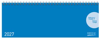 Tischquerkalender Classic Colourlux blau 2027
