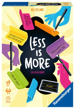 Ravensburger Less is More - 26966 - Das kommunikative Partyspiel, für 3 bis 6 Spieler ab 10 Jahren,