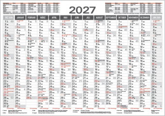 Tafelkalender A4 2027