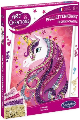 Paillettenkunst Einhorn