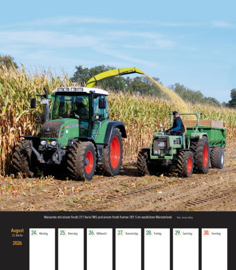 Fendt Traktoren 2026 Wochenkalender