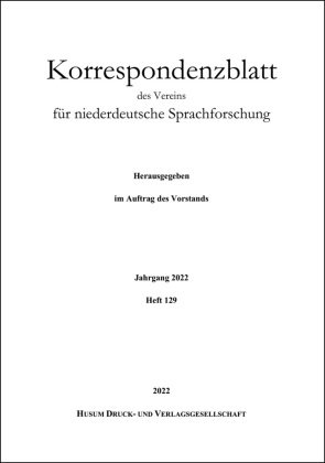 Korrespondenzblatt des Vereins für niederdeutsche Sprachforschung