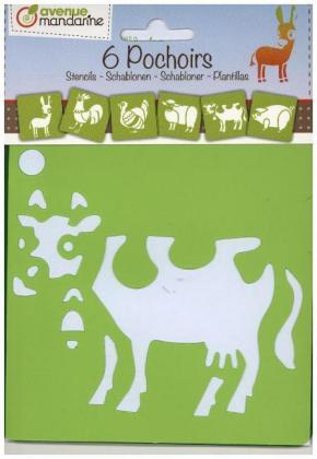 Mal-Schablonen 6er Set: Nutztiere