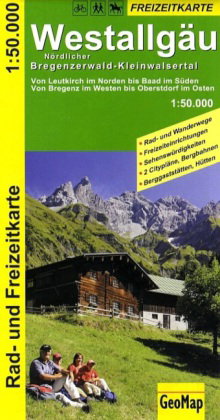 Westallgäu, Nördl. Bregenzerwald, Kleinwalsertal Wander- und Freizeitkarte