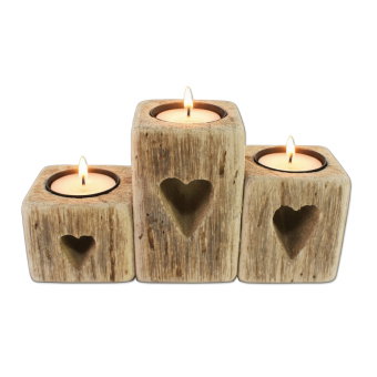 Herz Teelicht 3er Set