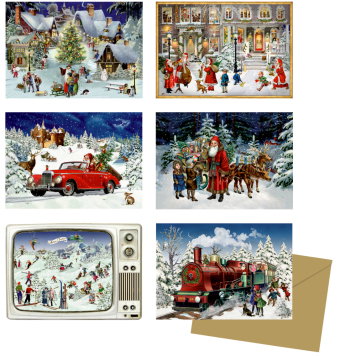 Miniatur-Adventskalender - Nostalgische Adventszeit