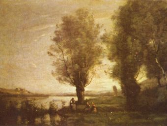 Jean-Baptiste-Camille Corot - Rast unter Weiden am Wasser - 500 Teile (Puzzle)