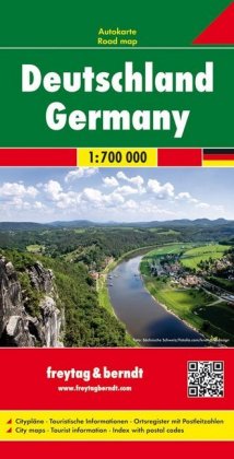 Deutschland, Autokarte 1:700.000, freytag & berndt. Germany. Allemagne. Germania. Alemana