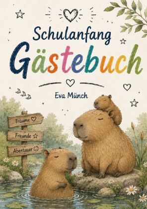 Gästebuch Einschulung Thema Capybara