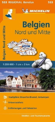 Michelin Karte Belgien Nord und Mitte