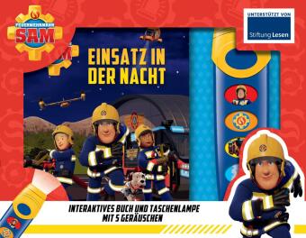 Feuerwehrmann Sam - Einsatz in der Nacht - Pappbilderbuch mit Taschenlampe und Glitzerseiten - Bilde