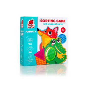 Lernspiel Sortierspiel mit Holzfiguren. Tiere RW4204