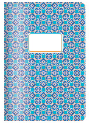 Heft A5 kariert, Kachel türkis