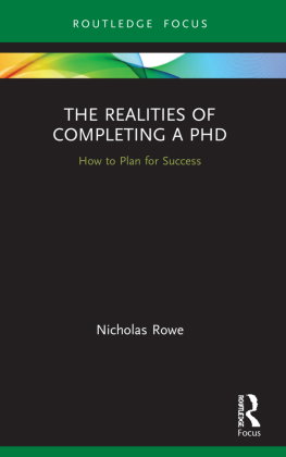 The Realities of Completing a PhD