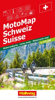 Hallwag MotoMap Motorradkarte Schweiz 1:275.000