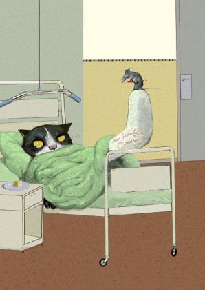 Gipsbein, Postkarten