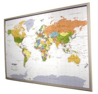 Politische Weltkarte als Poster, Planokarte