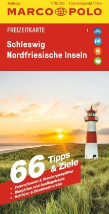 MARCO POLO Freizeitkarte 1 Schleswig, Nordfriesische Inseln 1:110.000
