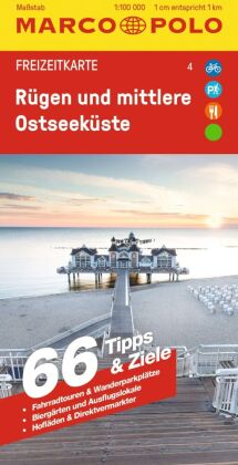 MARCO POLO Freizeitkarte 4 Rügen und mittlere Ostseeküste 1:100.000