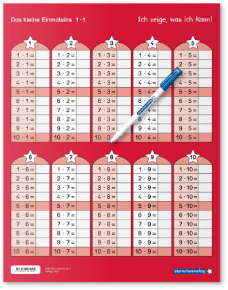 Das kleine Einmaleins 1·1, 1 Lernvorlage mit Spezialstift