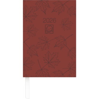 Zettler Wochenbuch Blauer Engel rot 1W/2S 2026 - Buchkalender 15 × 21 cm, 1 Woche auf 2 Seiten, Recy