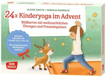 24 x Kinderyoga im Advent. Bildkarten mit weihnachtlichen Übungen und Praxisimpulsen
