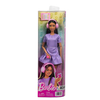 Barbie Fashionista mit lila Streifen