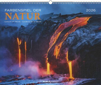 Alpha Edition - Farbenspiel der Natur 2026 - Wandkalender 52×42,5 cm mit 12 farbintensiven Landschaf