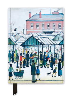 Premium Notizbuch DIN A5: L. S. Lowry, Marktszene in der Nordstadt