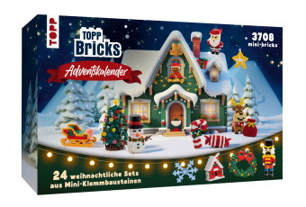 TOPP Bricks Adventskalender - 24 weihnachtliche Sets aus Mini-Klemmbausteinen