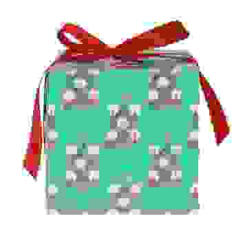Geschenkpapier Tannenbäume, Türkis, FSC MIX
