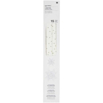 Fröbelsterne, weiß, Sterne, 60 Streifen FSC MIX