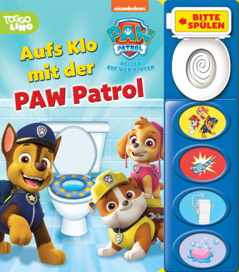 PAW Patrol - Aufs Klo mit der PAW Patrol - Mein Klo-Soundbuch - Pappbilderbuch mit Klospülung und 8