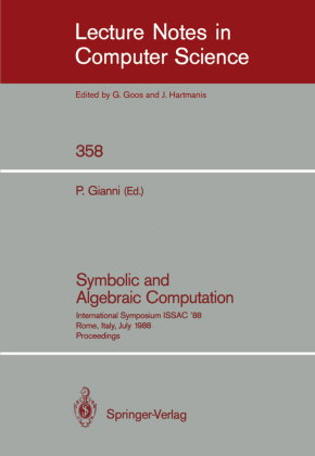 Symbolic and Algebraic Computation